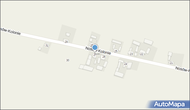 Nosów, Nosów-Kolonie, 27, mapa Nosów