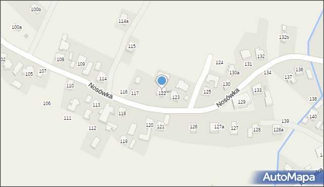 Nosówka, Nosówka, 122, mapa Nosówka