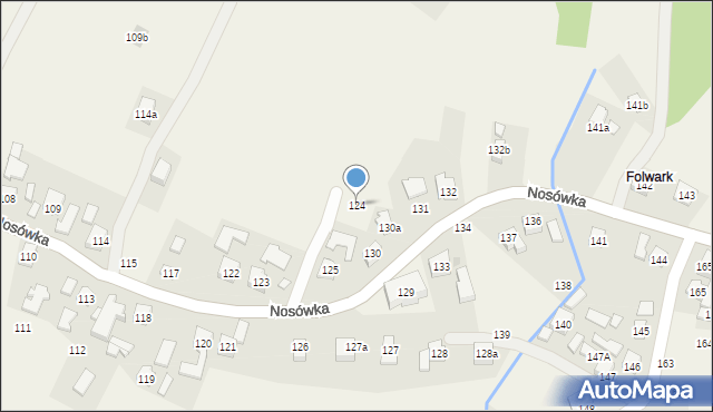 Nosówka, Nosówka, 124, mapa Nosówka