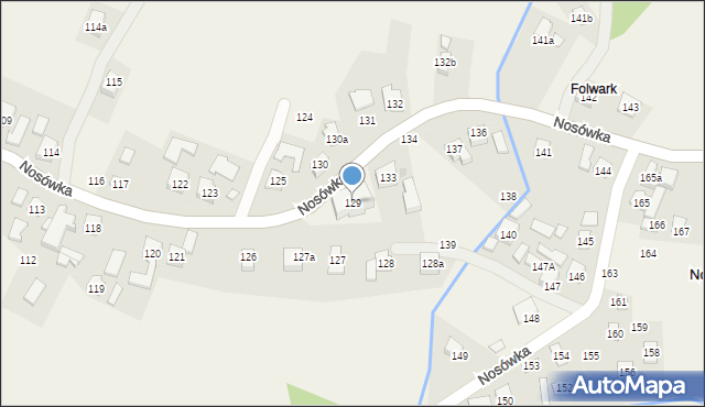 Nosówka, Nosówka, 129, mapa Nosówka