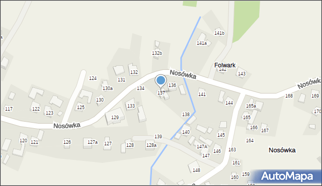 Nosówka, Nosówka, 137, mapa Nosówka