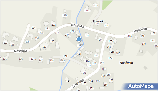 Nosówka, Nosówka, 138, mapa Nosówka