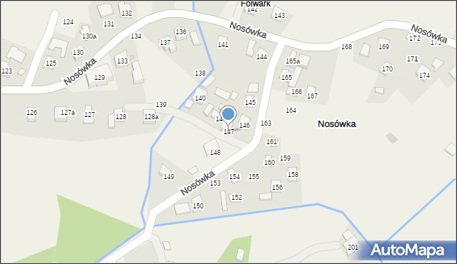 Nosówka, Nosówka, 147, mapa Nosówka