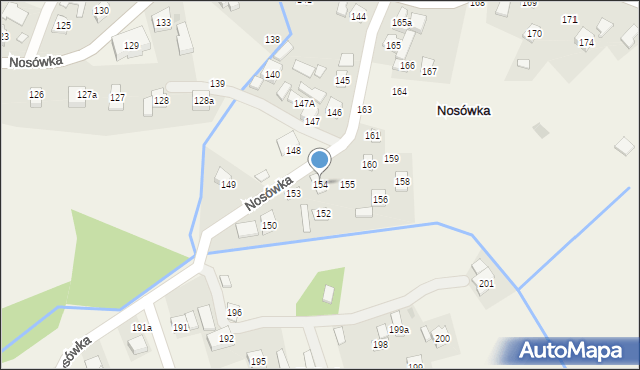 Nosówka, Nosówka, 154, mapa Nosówka