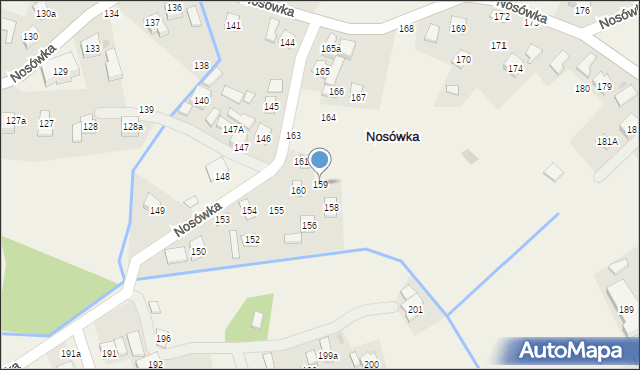 Nosówka, Nosówka, 159, mapa Nosówka