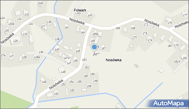 Nosówka, Nosówka, 164, mapa Nosówka