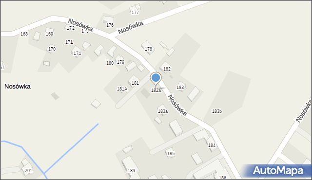 Nosówka, Nosówka, 182a, mapa Nosówka