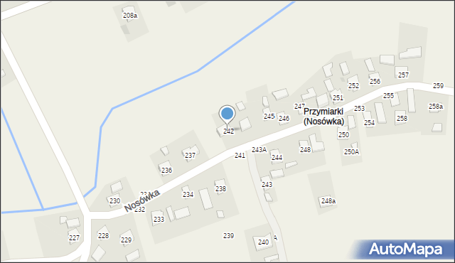 Nosówka, Nosówka, 242, mapa Nosówka