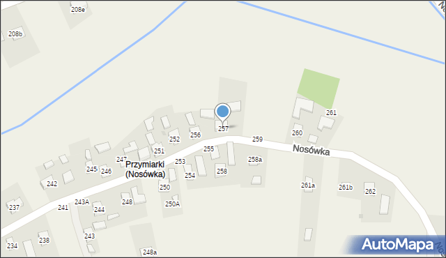 Nosówka, Nosówka, 257, mapa Nosówka