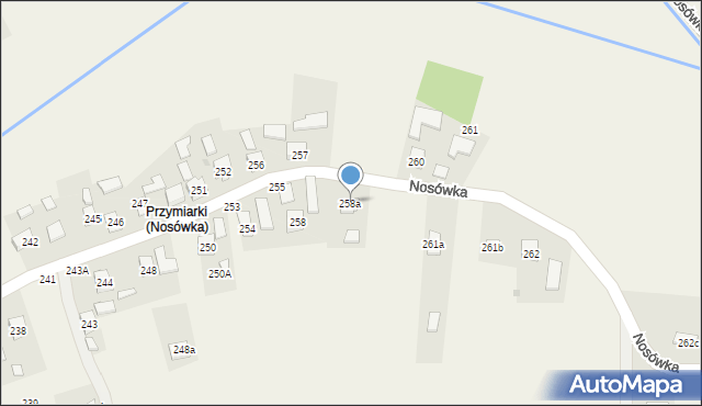 Nosówka, Nosówka, 258a, mapa Nosówka