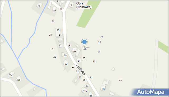 Nosówka, Nosówka, 26, mapa Nosówka