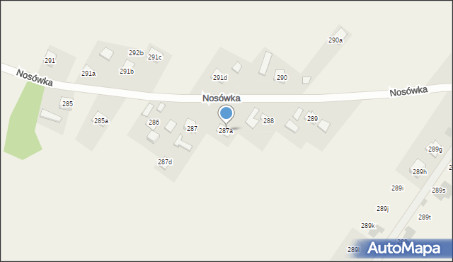 Nosówka, Nosówka, 287a, mapa Nosówka