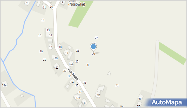 Nosówka, Nosówka, 29, mapa Nosówka