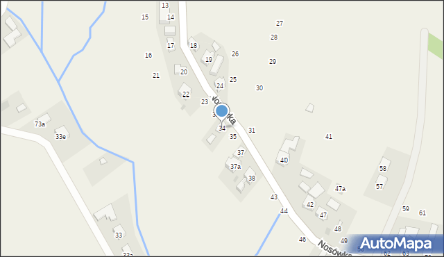 Nosówka, Nosówka, 34, mapa Nosówka