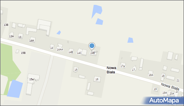 Nowa Biała, Nowa Biała, 14E, mapa Nowa Biała