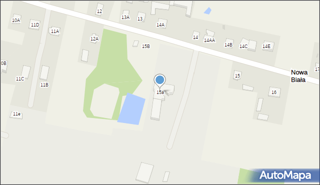 Nowa Biała, Nowa Biała, 15a, mapa Nowa Biała