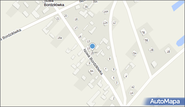 Nowa Bordziłówka, Nowa Bordziłówka, 10, mapa Nowa Bordziłówka