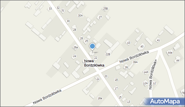 Nowa Bordziłówka, Nowa Bordziłówka, 23, mapa Nowa Bordziłówka