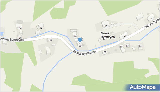 Nowa Bystrzyca, Nowa Bystrzyca, 34, mapa Nowa Bystrzyca