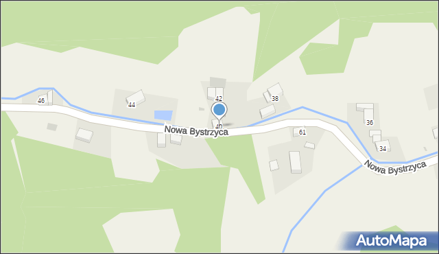 Nowa Bystrzyca, Nowa Bystrzyca, 40, mapa Nowa Bystrzyca