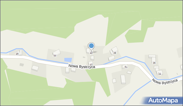 Nowa Bystrzyca, Nowa Bystrzyca, 42, mapa Nowa Bystrzyca