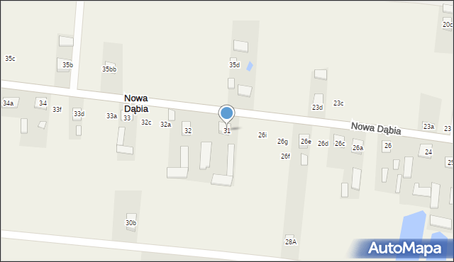 Nowa Dąbia, Nowa Dąbia, 31, mapa Nowa Dąbia