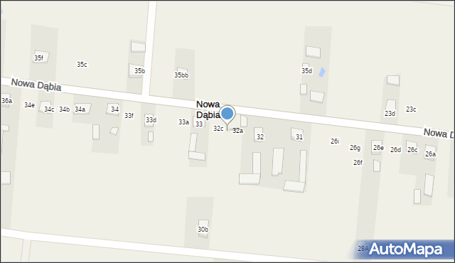 Nowa Dąbia, Nowa Dąbia, 32b, mapa Nowa Dąbia