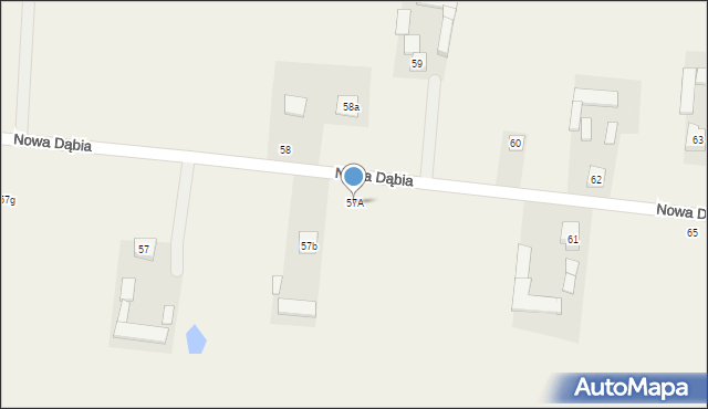 Nowa Dąbia, Nowa Dąbia, 57A, mapa Nowa Dąbia