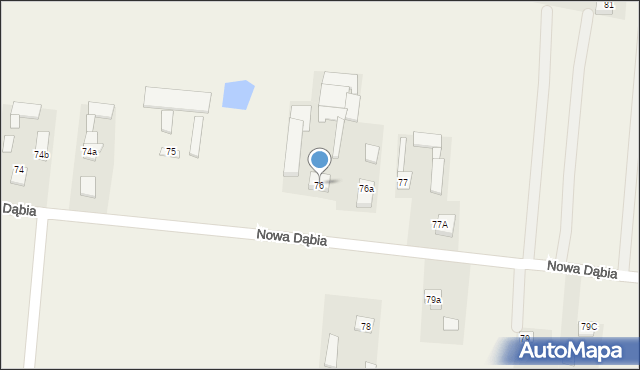 Nowa Dąbia, Nowa Dąbia, 76, mapa Nowa Dąbia