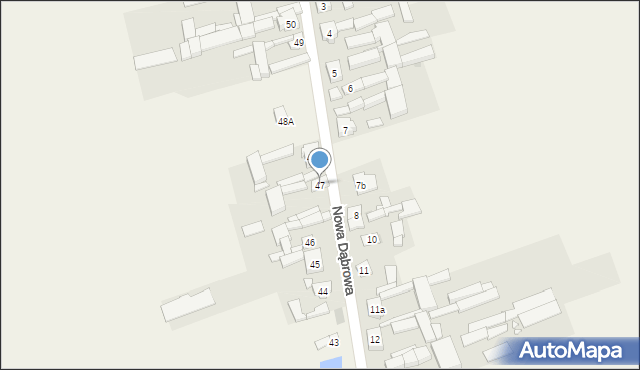 Nowa Dąbrowa, Nowa Dąbrowa, 47, mapa Nowa Dąbrowa
