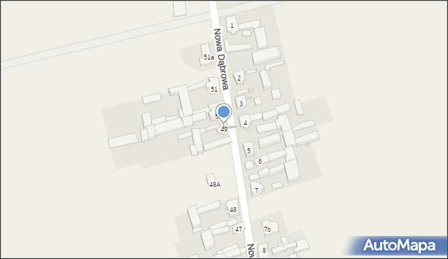 Nowa Dąbrowa, Nowa Dąbrowa, 49, mapa Nowa Dąbrowa