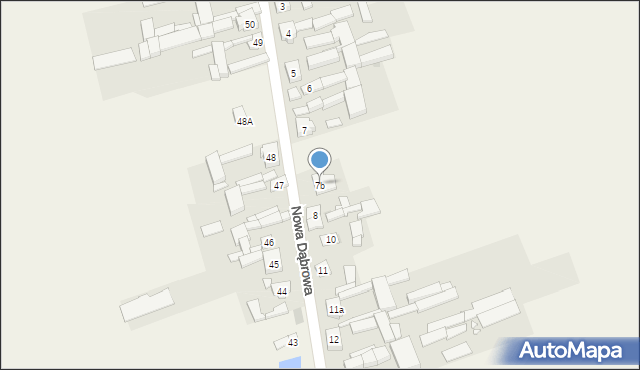Nowa Dąbrowa, Nowa Dąbrowa, 7b, mapa Nowa Dąbrowa