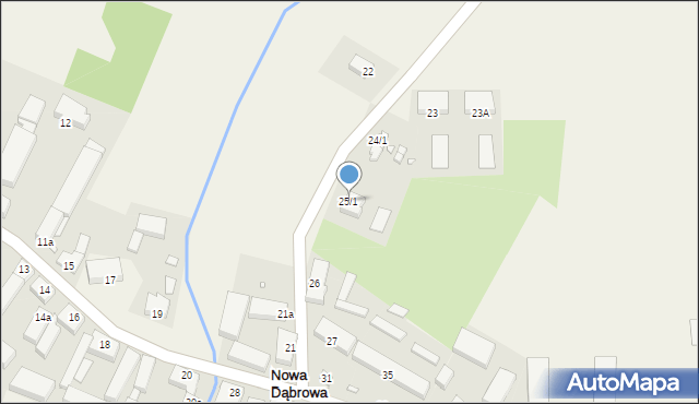 Nowa Dąbrowa, Nowa Dąbrowa, 25/1, mapa Nowa Dąbrowa