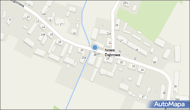 Nowa Dąbrowa, Nowa Dąbrowa, 28, mapa Nowa Dąbrowa