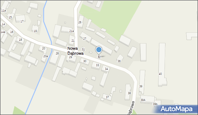 Nowa Dąbrowa, Nowa Dąbrowa, 32, mapa Nowa Dąbrowa