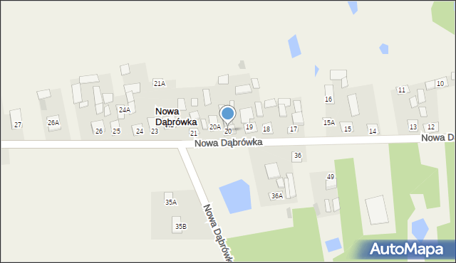 Nowa Dąbrówka, Nowa Dąbrówka, 20, mapa Nowa Dąbrówka