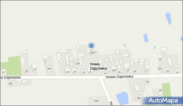 Nowa Dąbrówka, Nowa Dąbrówka, 21A, mapa Nowa Dąbrówka