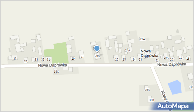 Nowa Dąbrówka, Nowa Dąbrówka, 26A, mapa Nowa Dąbrówka