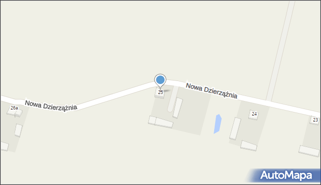Nowa Dzierzążnia, Nowa Dzierzążnia, 25, mapa Nowa Dzierzążnia
