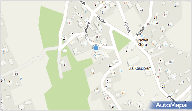 Nowa Góra, Nowa Góra, 501, mapa Nowa Góra