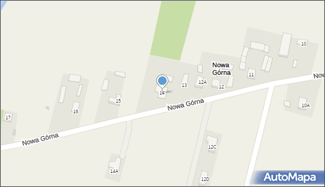 Nowa Górna, Nowa Górna, 14, mapa Nowa Górna