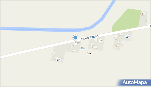 Nowa Górna, Nowa Górna, 21, mapa Nowa Górna