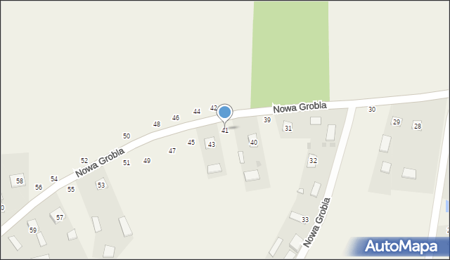 Nowa Grobla, Nowa Grobla, 41, mapa Nowa Grobla