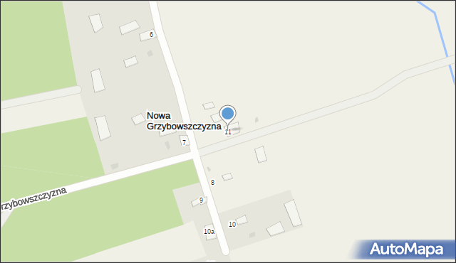 Nowa Grzybowszczyzna, Nowa Grzybowszczyzna, 11, mapa Nowa Grzybowszczyzna