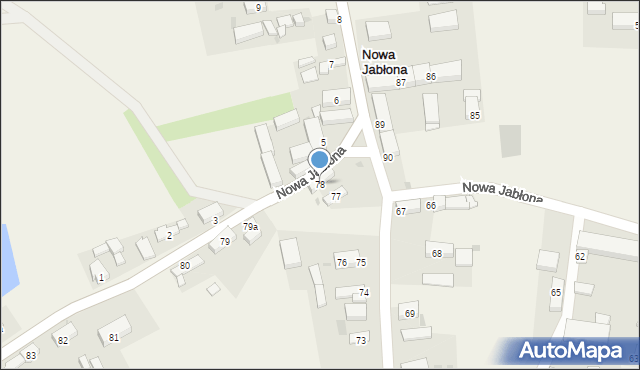 Nowa Jabłona, Nowa Jabłona, 78, mapa Nowa Jabłona
