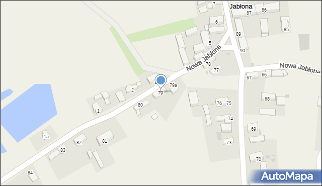 Nowa Jabłona, Nowa Jabłona, 79, mapa Nowa Jabłona