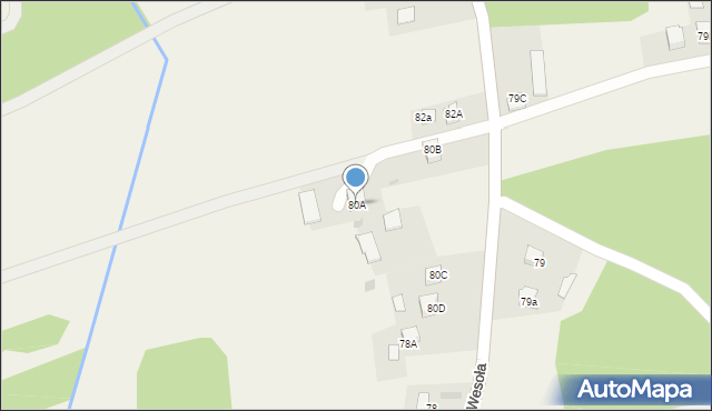 Nowa Jastrząbka, Nowa Jastrząbka, 80A, mapa Nowa Jastrząbka