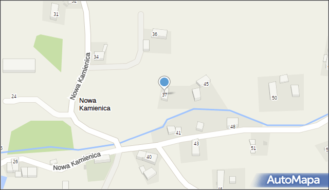 Nowa Kamienica, Nowa Kamienica, 37, mapa Nowa Kamienica