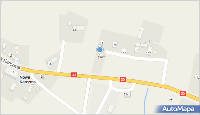Nowa Karczma, Nowa Karczma, 19A, mapa Nowa Karczma