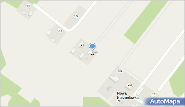 Nowa Korzeniówka, Nowa Korzeniówka, 12, mapa Nowa Korzeniówka